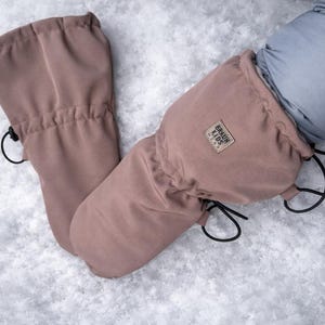 Guanti invernali per esigenze speciali con vestibilità elastica, per adulti e bambini, guanti senza pollice in lana merino