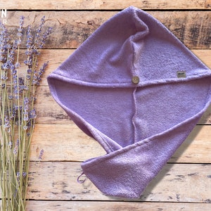Bamboo Hair Towel Wrap: Super Absorbent Turban with Coconut Button