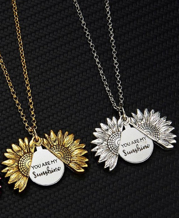 Sunflower Necklace You Are My Sunshine 