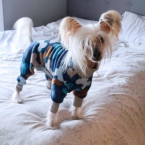 Chinese Crested PJs - Wanna Bone - Blue