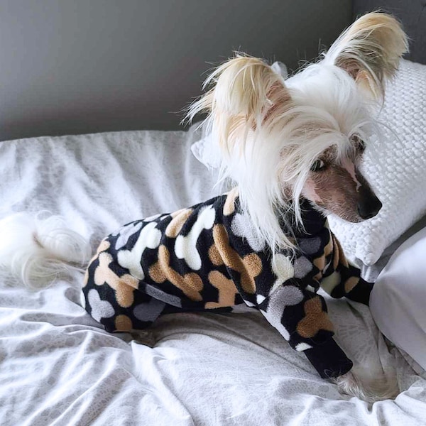 Chinese Crested PJs - Wanna Bone - Beige