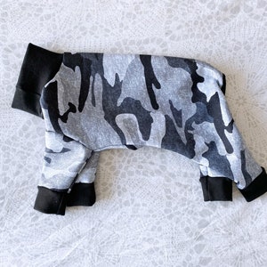 Chinese Crested Snowsuit - Grey Camo/Pink Cheetah/Blue Cheetah/Rainforest Dino/Foxy Grey Camo