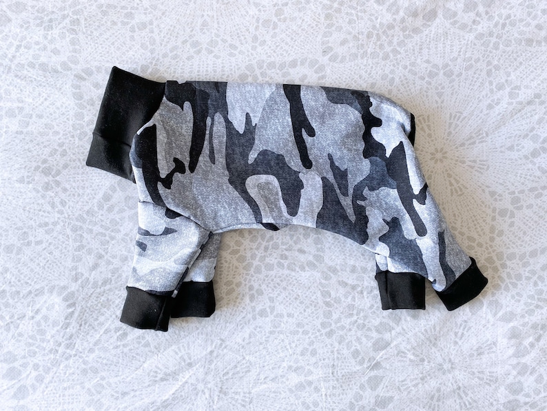 Chinese Crested Snowsuit - Grey Camo/Pink Cheetah/Blue Cheetah/Rainforest Dino/Foxy Grey Camo