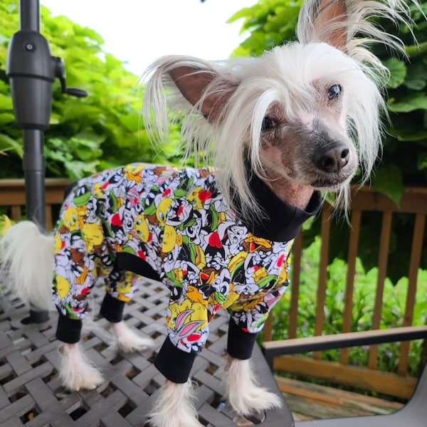 Chinese Crested Lightweight PJs - Looney Tuney