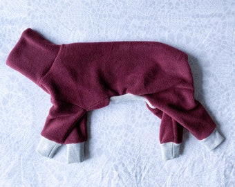 Italian Greyhound “Iggy” Fleece PJs - Merlot or Choose any Fleece Fabric Listed in our Shop!