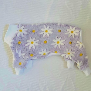 Chinese Crested Cuddle Fleece custom fit dog PJs - Daisy Dreams