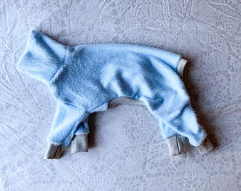 Italian Greyhound “Iggy” Fleece PJs - Blue Skies (Angora like Feel)