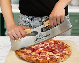 Personalized PIZZA CUTTER ROCKER | Custom Pizza Cooking Tool | Pizza Gift for Father's Day