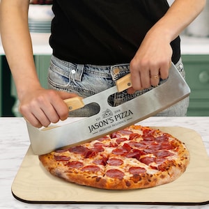 Personalized PIZZA CUTTER ROCKER | Custom Pizza Cooking Tool | Pizza Gift for Father&#39;s Day