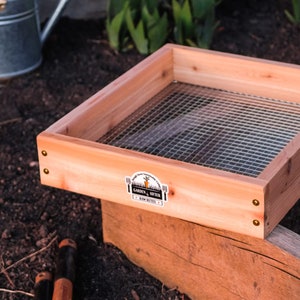 Cedar Garden Sifter: Stainless Steel Compost & Soil Screen, USA Made