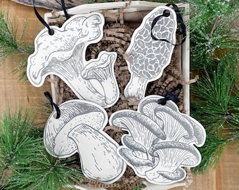 Mushroom Christmas Ornaments - Farmhouse Decor Christmas - Foraging Gifts