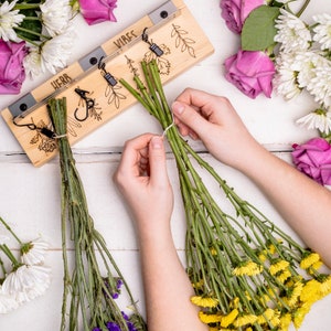 Herb Drying Rack Personalized Kitchen Herb Hanger Dry Herbs and Flowers Farmhouse Decor image 8