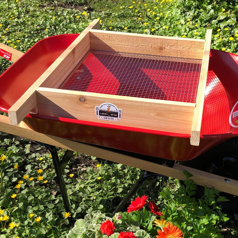 LARGE Cedar Garden Sifter for Compost Dirt and Potting Soil Etsy