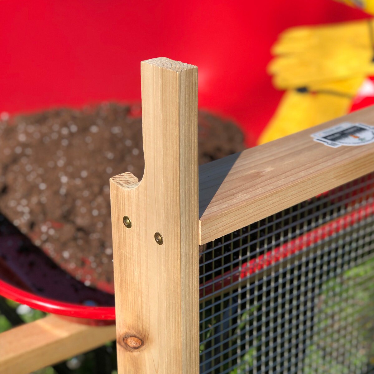 Grand Tamis De Jardin – Filtre à Sol Pour Tests Labo, Ouverture 10 Mm – Avec Roues Et Poignée Amovible - 6