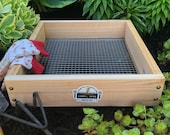 Cedar Garden Sifter for Compost, Dirt and Potting Soil - Made in The USA Rough Sawn Sustainable Cedar