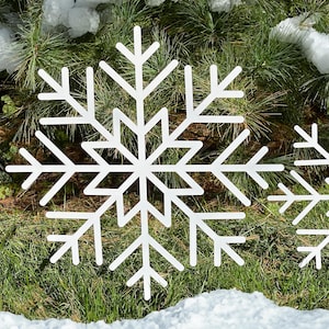 Snowflake Christmas Stakes, Winter Decor, Christmas Outdoor Decorations