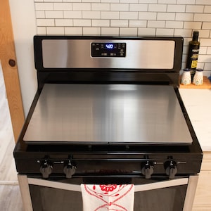 Custom Stove Top Cover -Stainless Steel Metal - Made in USA - Kitchen Countertop Board