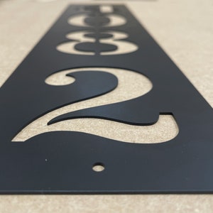 Vertical Metal House Number Sign: Custom Steel Address - Etsy