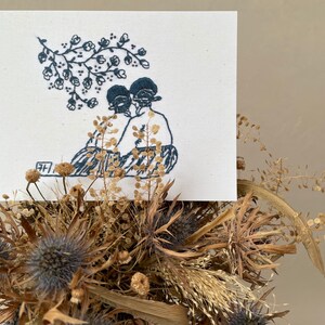 Le Printemps - 봄 ~ Carte Postale d'une reprodukcja de Broderie ~ Art Traditionnel ~ Corée
