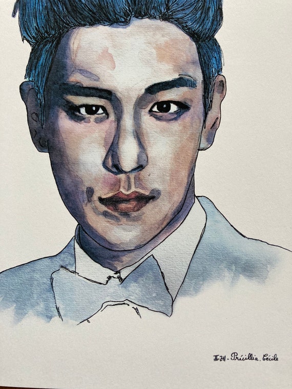 T.O.P Poster - Choi Seung-hyun Portrait - Bigbang Kpop Poster - Etsy
