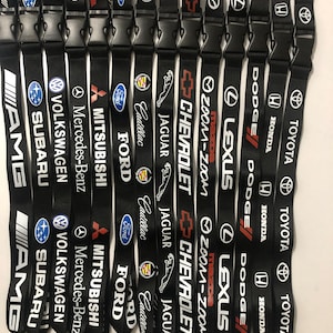 Car Lanyard Key Chain ID Badge Holder Acura Audi Lexus Mercedes Benz Ford