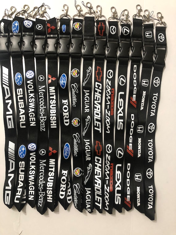 Car Lanyard Key Chain ID Badge Holder Acura Audi Lexus Mercedes