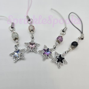 Shining Iridescent Star Phone Charms Celestial Phone Charms Phone Decoration