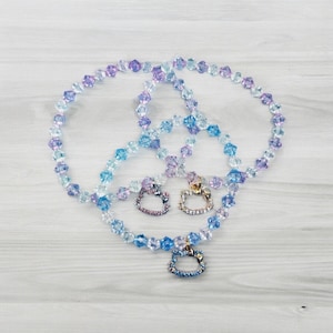 Kawaii Kitty Charm Beaded Bracelet - Unique Gifts for Mom, Women, and kitty Lovers