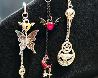 Elegant Gothic Style Metal Shepard Hook Bookmarks for Dark Academia and Book Lovers
