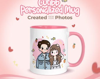 Cutibb Personalized Mug, Custom Portrait, Mug From Photo, Anime Mug, Couple Mug, Personalized Christmas Gift, Memory Gift, Anniversary Gift