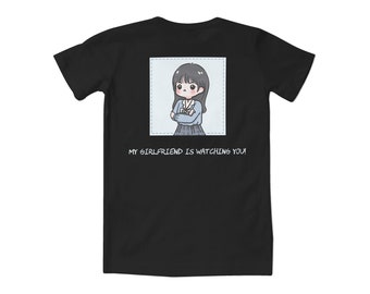 Personalized Couple Shirt, Cute Shirt for Couples, Cute Girlfriend Shirt, Anime Couple T-Shirt, Matching Romantic Shirt, Valentines Gift