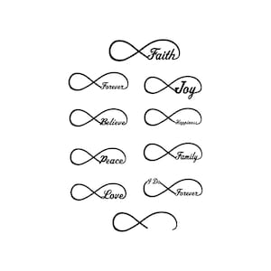 Fe, Amor, Familia, Alegría, Felicidad , Creer SVG, EPS,PNG, dxf,jpg -Instant Zip File Descargar