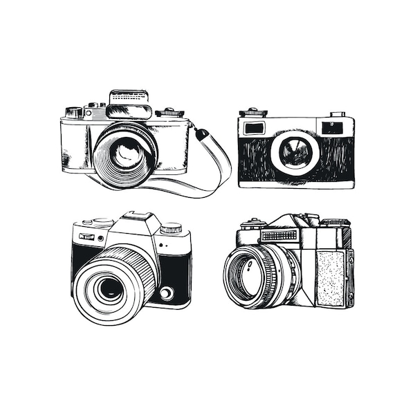 Photo Camera SVG, EPS,PNG,dxf, jpg -Instant Zip File Download