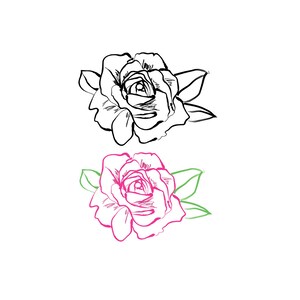 Rosa SVG, EPS, PNG, dxf, jpg - Download instantâneo de arquivo Zip