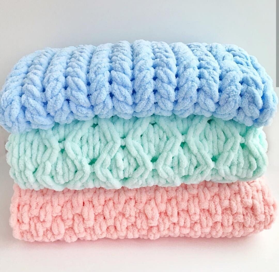 Crochet baby blanket handmade Baby marshmallow chunky and soft Etsy