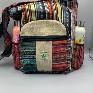 Bolso bandolera grande de cáñamo y algodón, tipo hobo, para festival, mercado, playa, bolso de viaje, regalo para mujer. ENVÍO RÁPIDO GRATIS.