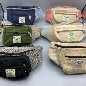 Hemp and Cotton Fanny Pack Bum Bag Money Belt Sling Purse Travel Beach Hiking Cruise Beach Waist Men's Women's Gift Gifts FAST SHIPPING!