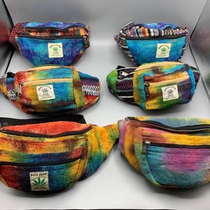 Fanny Pack Hemp Tie Dye Bum Bag Crossbody Unisex Men s Women s