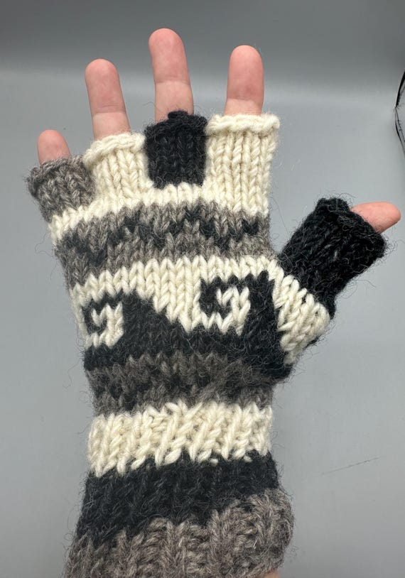 Set Scaldamuscoli E Guanti Senza Dita | Maglia Vintage In Poliestere | Per Inverno E Stile Retrò - Foto 5