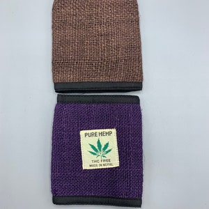 Portfel konopny składany na dwa rzepy, 100% konopi, kieszeń na zamek błyskawiczny, barwiony metodą tie-dye, Peace Mushroom, ręcznie robiony, prezent dla kobiet i mężczyzn SZYBKA WYSYŁKA! zdjęcie 8