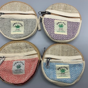 Hemp Wallet Coin Purse Two Zipper Pockets Pouch Bag Gift Gifts FAST SHIPPING!
