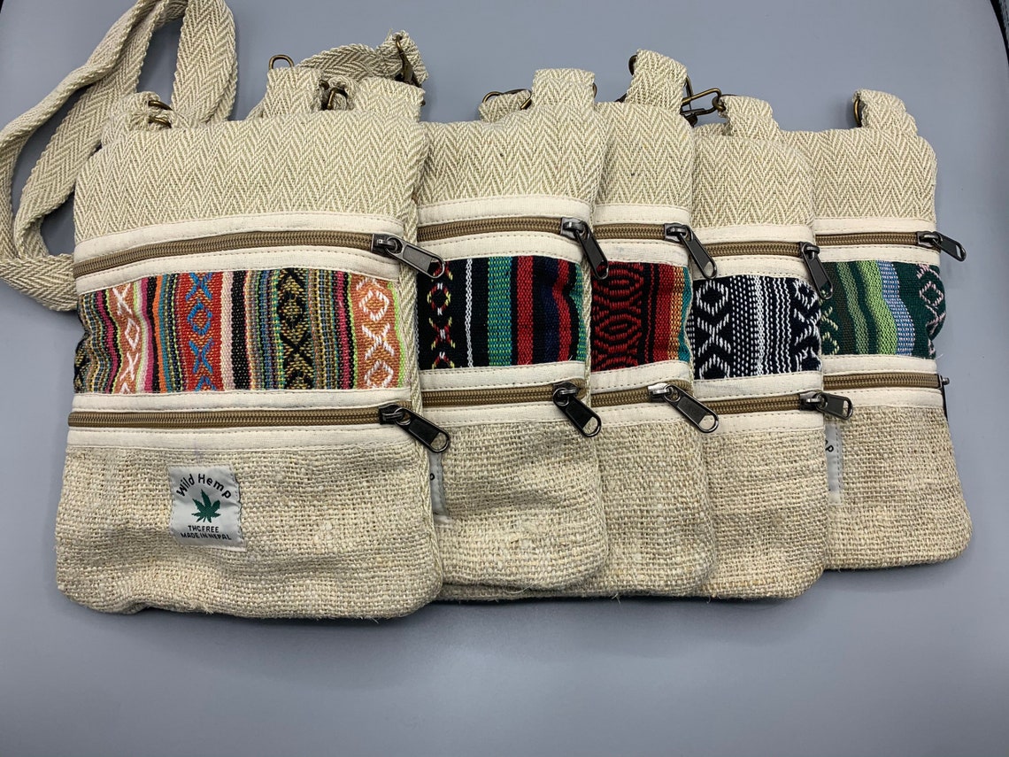 Hemp Purse Cross Body Messenger Bag Boho Hippie Etsy
