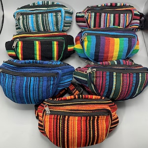Fanny Pack Bum Bag Sling Gürtel Herren Damen Hanf oder Baumwolle strapazierfähige, langlebige Reisen Kreuzfahrt Wandern Festival Beutel Geschenk Geschenke SCHNELLER VERSAND!