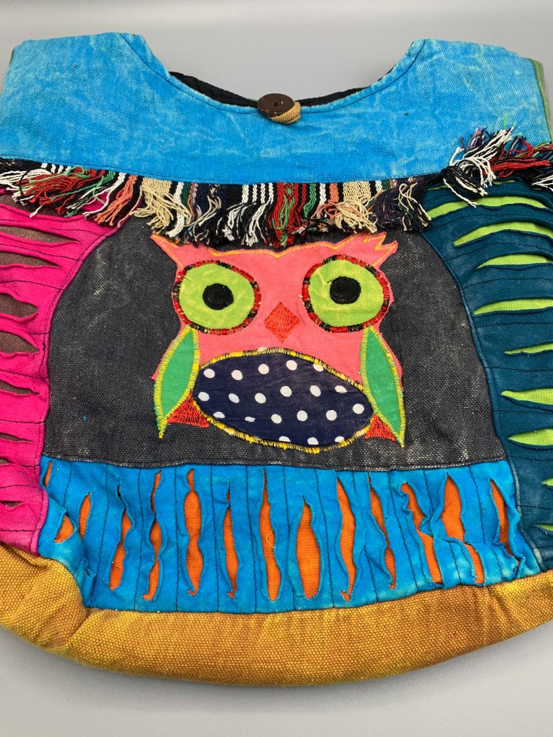 Owl Crossbody Messenger Sling Hobo Beach Bag Purse