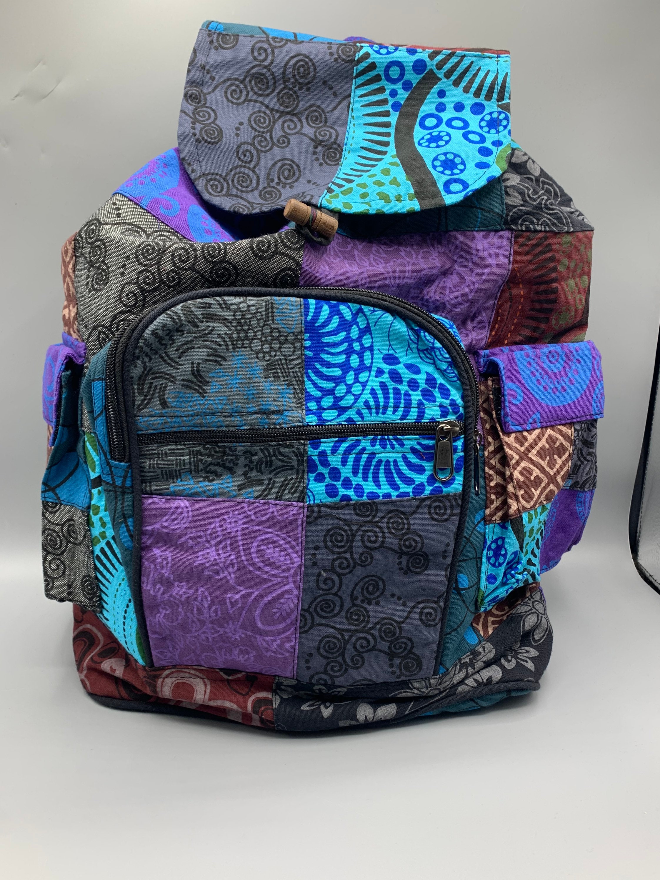 Cotton Stonewashed Peace Backpack Beach Travel Festival Hiking School  Rucksack Hippie Bag Yoga Purse Men's Women's Gift Gifts FAST SHIPPING 