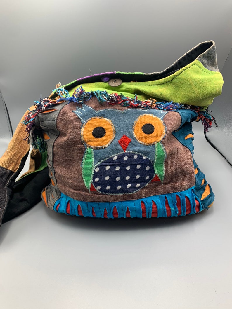 Owl Crossbody Messenger Sling Hobo Beach Bag Purse