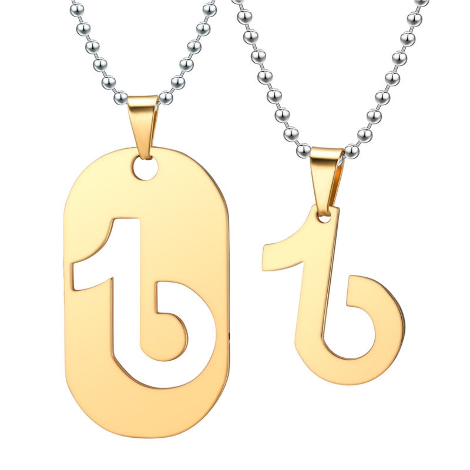 Tik Tok Necklaces/ Couple Necklaces/ Tik Tok Pandent/ Tik Tok Etsy