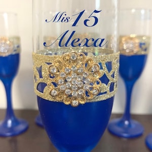 Quinceañera Toast Bottle and Flutes