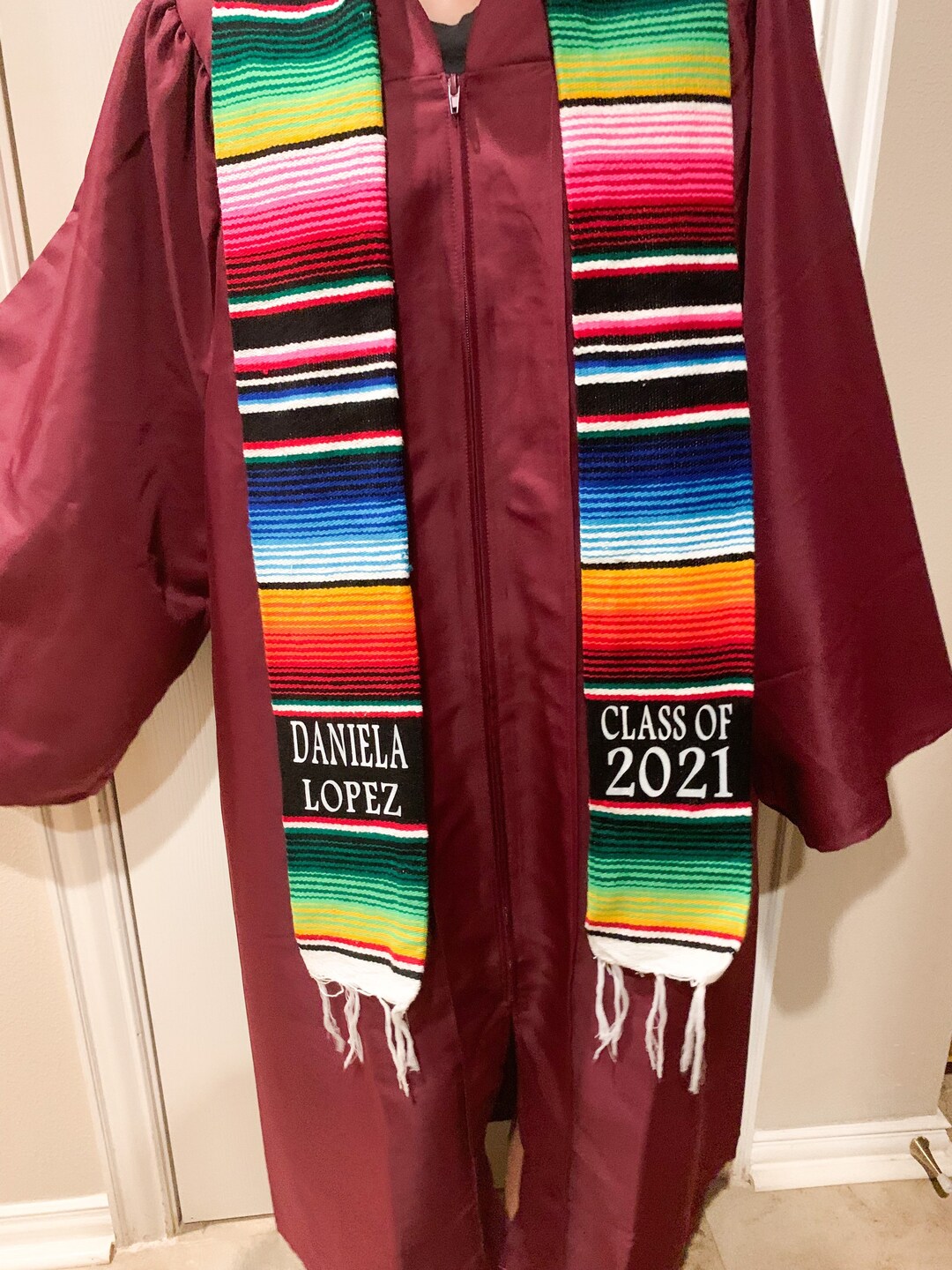 Personalized Graduation Serape/sarape Stole Hispanic - Etsy