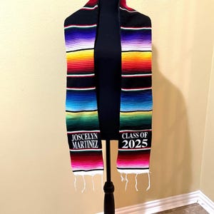 Class of 2025 Personalized Graduation Serape/Sarape Stole Hispanic | Graduation Latin Sash Personalized | Mexican Stole | | custom stole